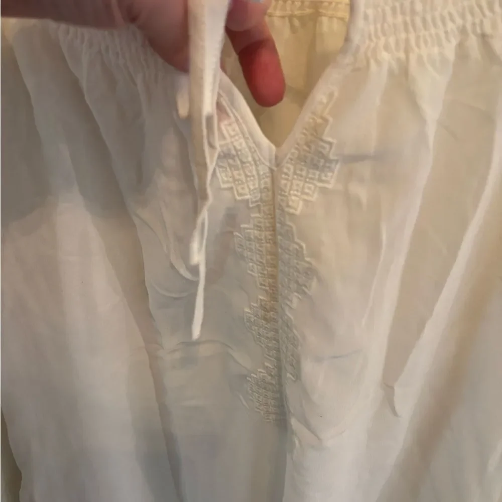 Old Navy Sheer White Blouse with Sailor Collar